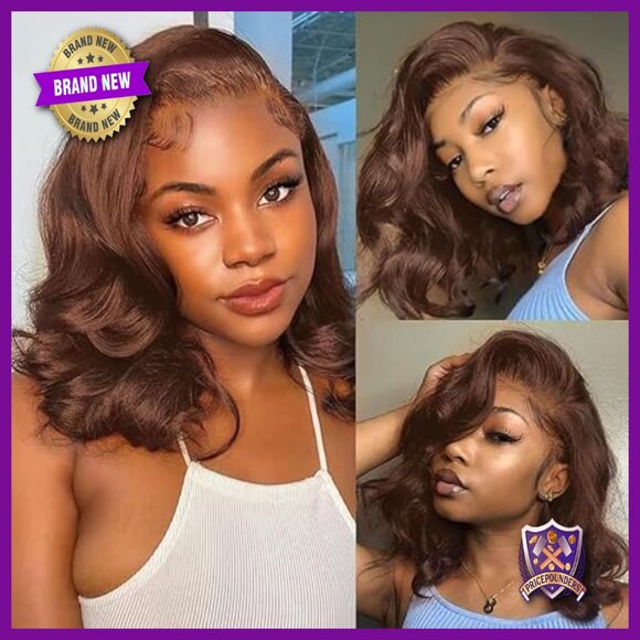 13x6 Lace Front Wig Human Hair 200 Density Body Wave Glueless 12 Inch main image 6